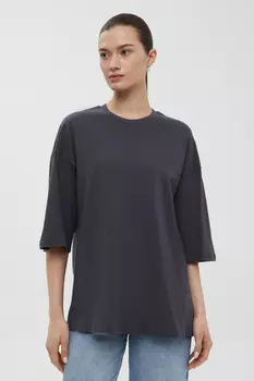 Футболка унисекс из хлопка оверсайз силуэта