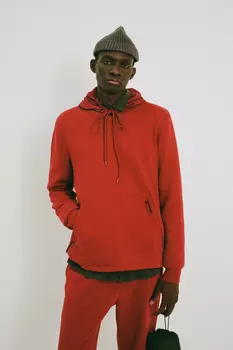 Худи из хлопка прямого силуэта