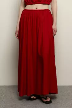 Юбка А-силуэта с поясом на резинке