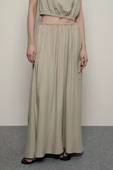 Юбка А-силуэта с поясом на резинке