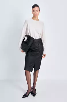 Юбка из натуральной кожи