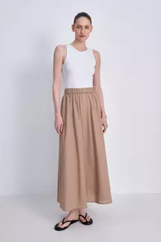 Юбка изо льна и хлопка