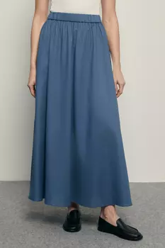 Юбка изо льна и хлопка