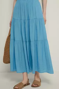 Юбка-макси А-силуэта на резинке