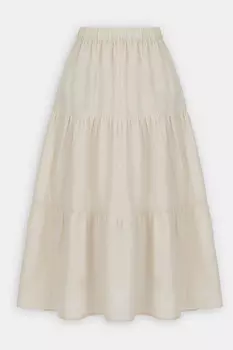 Юбка-макси на резинке со съемной подкладкой