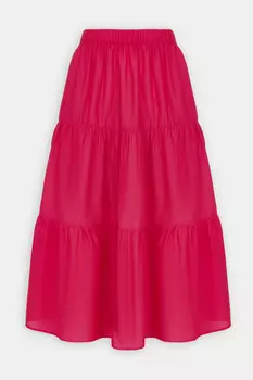 Юбка-макси на резинке со съемной подкладкой