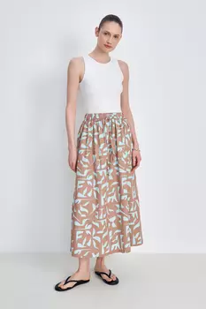 Юбка макси с принтом
