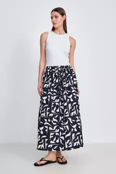 Юбка макси с принтом