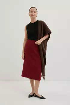 Юбка миди на молнии с разрезами