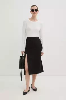 Юбка миди на молнии с разрезами