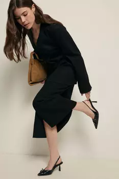 Юбка с разрезом прямого кроя