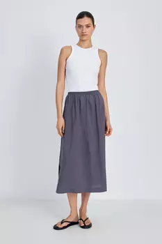 Юбка миди с эластичным поясом