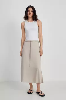 Юбка миди с поясом