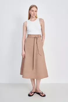 Юбка миди с поясом