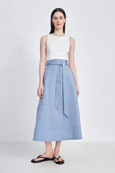 Юбка миди с поясом