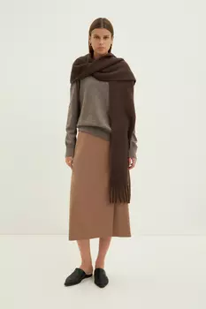 Юбка миди в рубчик