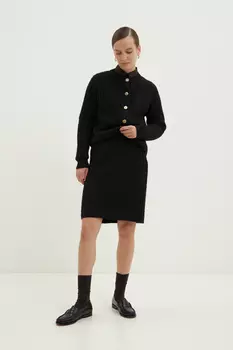 Юбка прямого силуэта с шерстью