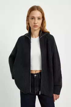 Кардиган на молнии с добавлением шерсти