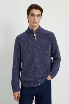 Кардиган на молнии с воротником-стойкой