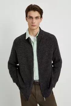 Кардиган на молнии с воротником-стойкой