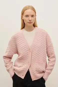 Кардиган прямого силуэта с шерстью