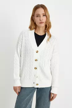 Кардиган с рельефным узором