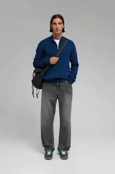 Кардиган с шерстью на молнии