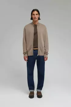 Кардиган с шерстью на молнии