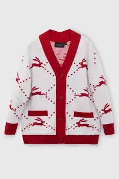 Кардиган с жаккардовым узором на пуговицах