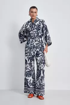 Комбинезон брючный с поясом