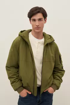 Куртка-бомбер утепленная с эластичным поясом