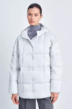 Куртка на кнопках с капюшоном