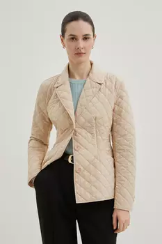 Куртка приталенного силуэта с отложным воротником