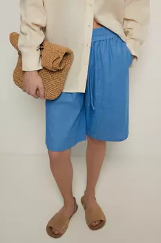 Льняные шорты женские стиля casual