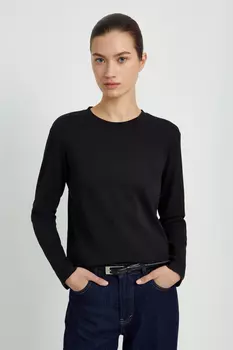 Лонгслив из хлопка прямого силуэта