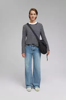 Лонгслив из хлопка в полоску