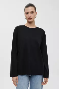 Лонгслив из мерсеризованного хлопка