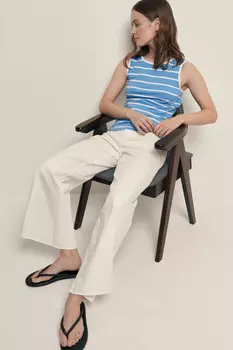 Майка приталенного силуэта в полоску