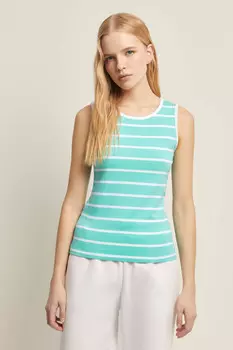 Майка приталенного силуэта в полоску