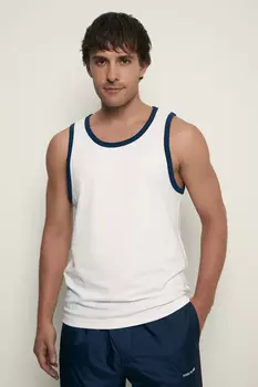 Майка с контрастной отделкой из капсулы ретро