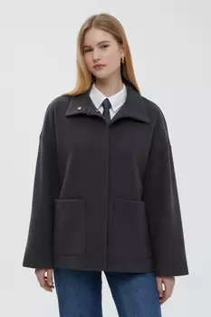 Однобортное полупальто на кнопках