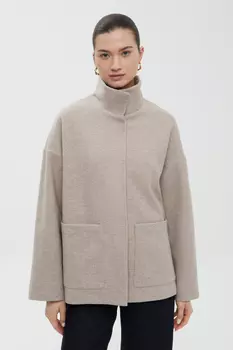 Однобортное полупальто на кнопках