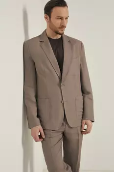 Однобортный пиджак с добавлением льна