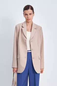 Однобортный жакет полуприлегающего силуэта