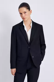 Однобортный жакет полуприлегающего силуэта