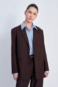 Однобортный жакет прямого силуэта