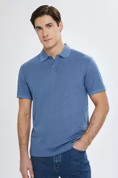 Однотонное поло из хлопка