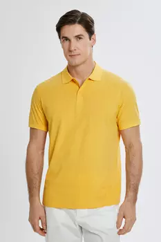 Однотонное поло из хлопка