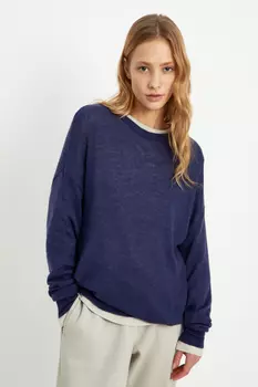 Оверсайз джемпер из мохера и шерсти