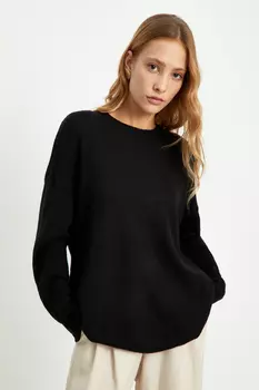 Оверсайз джемпер из мохера и шерсти